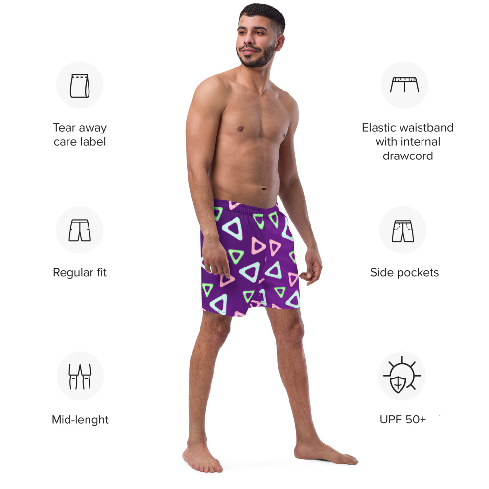 Neon Triangle DUDE swim trunks - Image 2