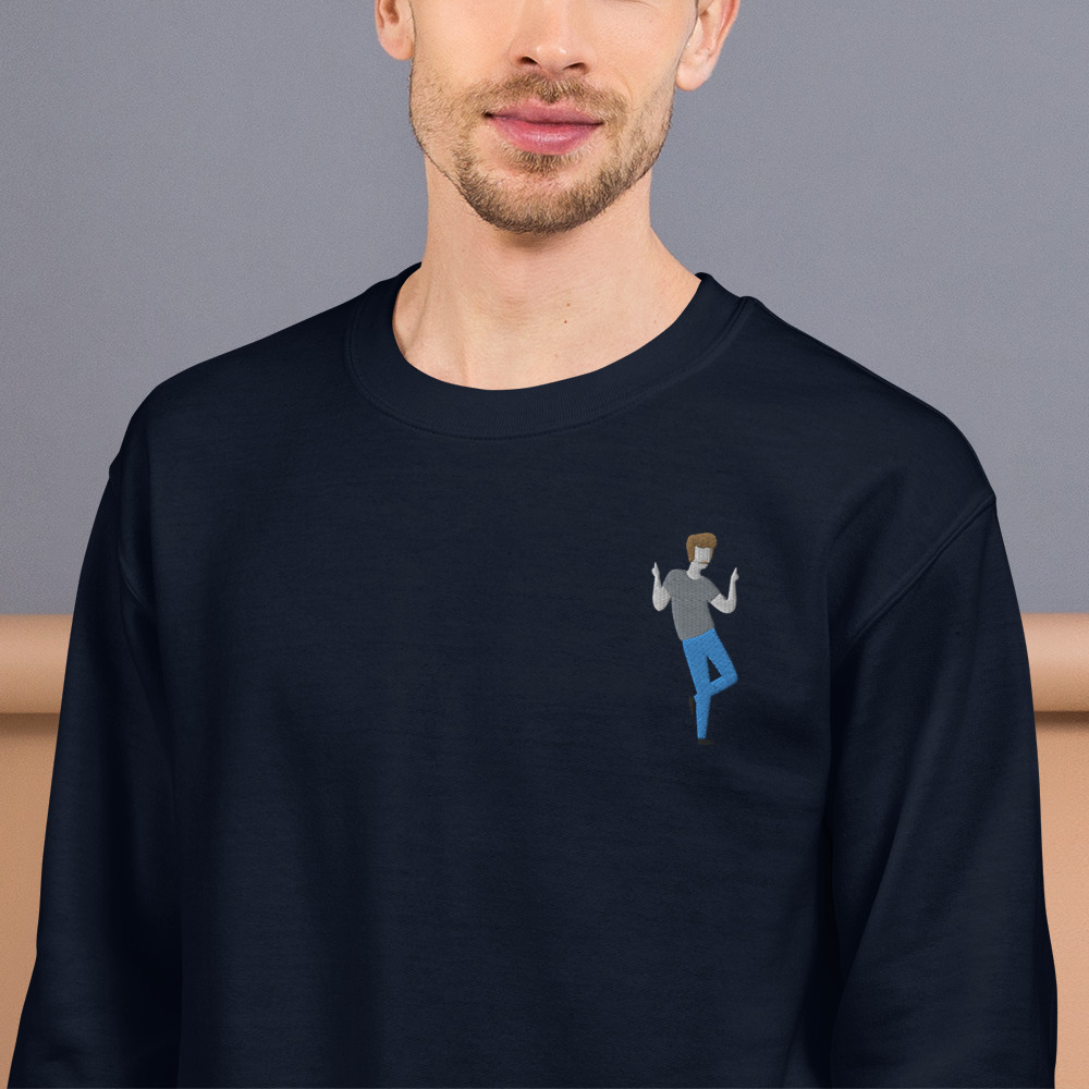 Pointy Dance Embroidered DUDE Pullover - Image 3