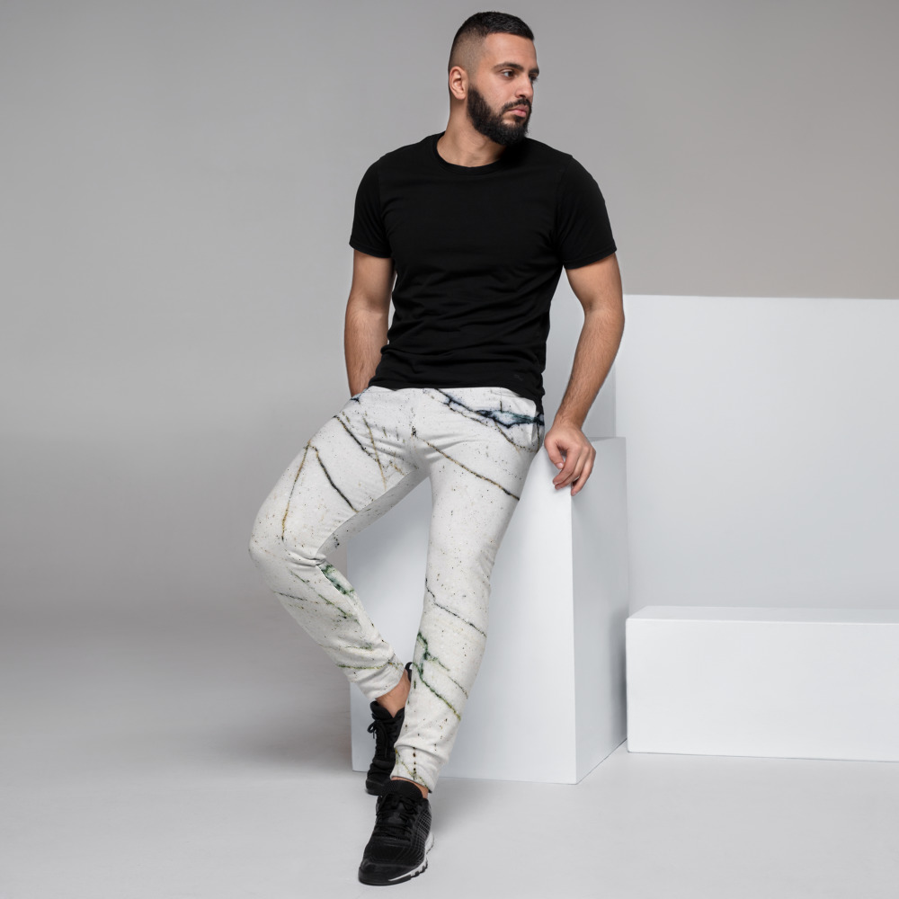 White Marble DUDE Joggers - Image 2