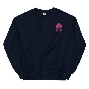 Navy Jellyfish embroidered pullover