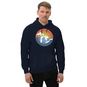 Man Wearing Great Lakes Pullover Hoodie
